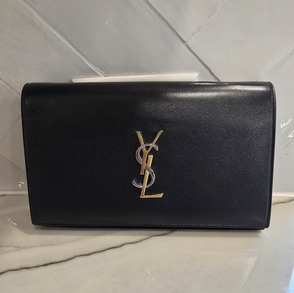 🔥RARE🔥YSL Black Leather Tricolor Bag